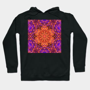 Digital Mandala Orange Blue and Purple Hoodie